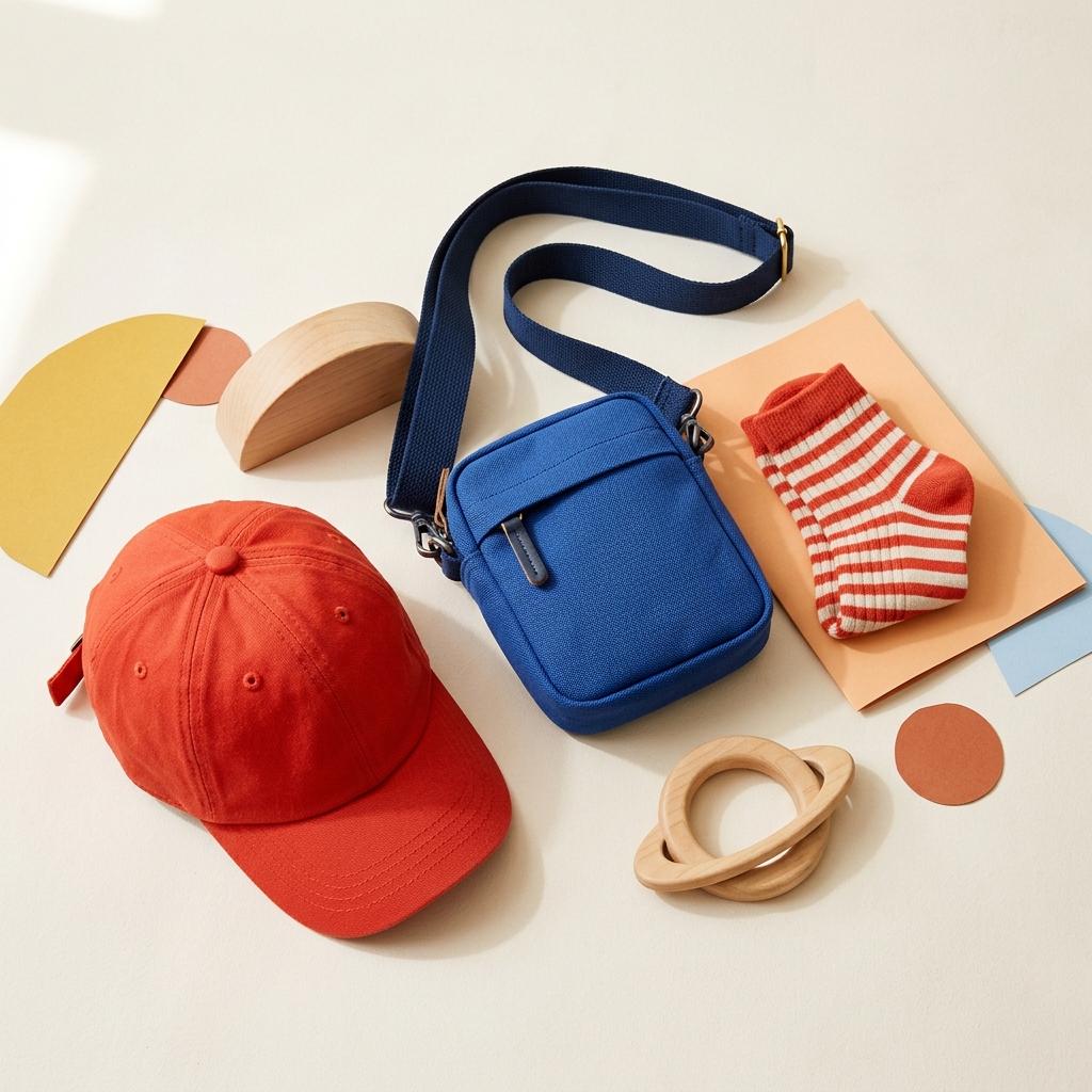 Still life composition of accessories with Orbit Cap