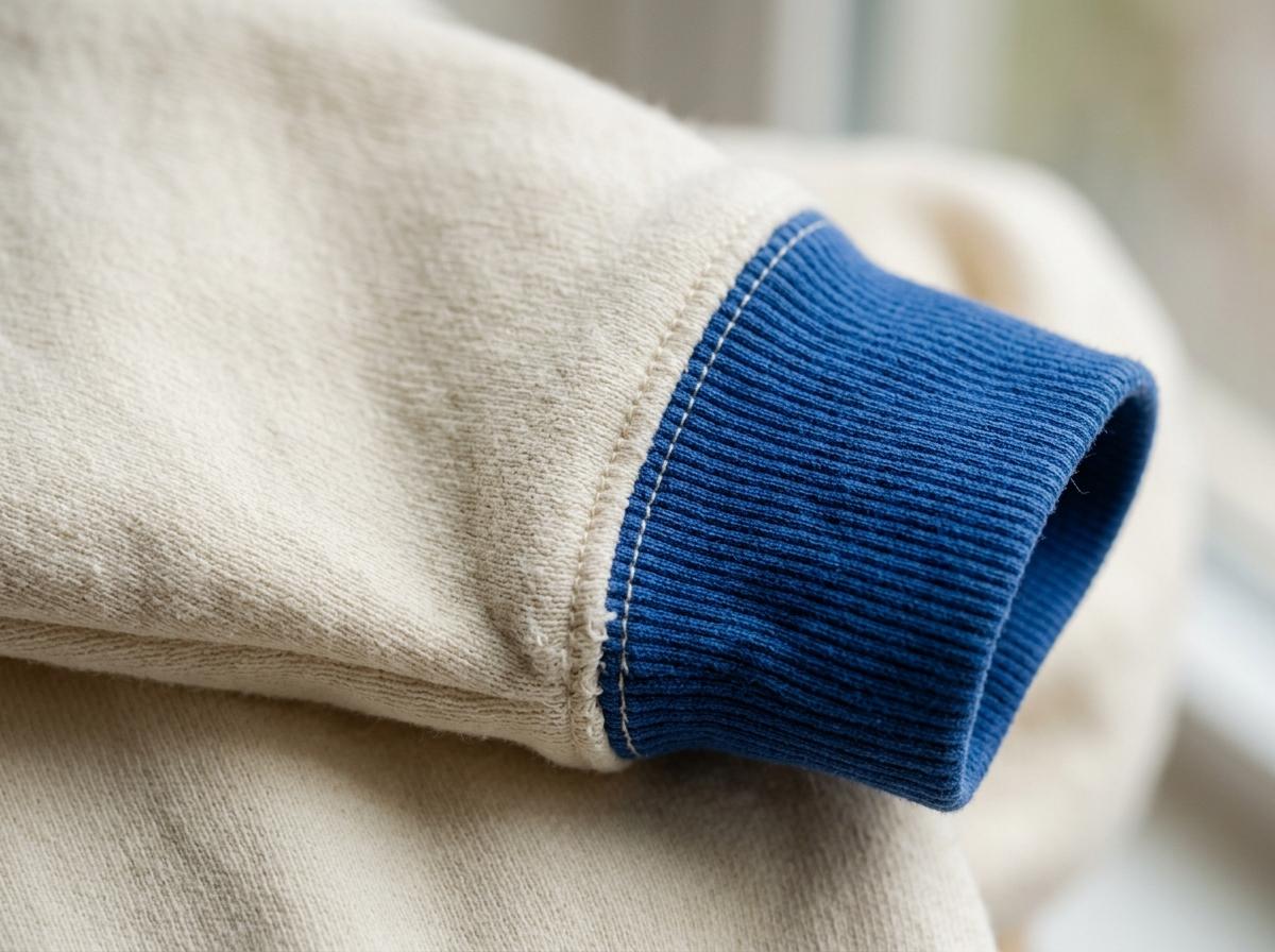 Macro texture of premium French terry cotton