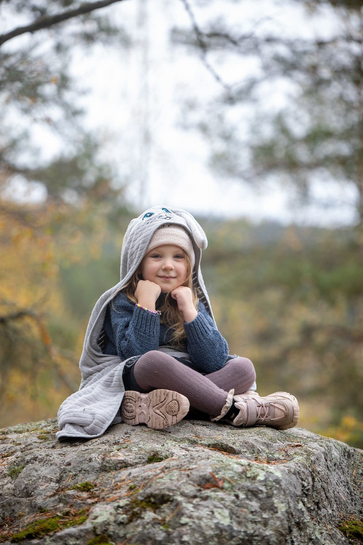 Forest Hoodie worn outdoors in a natural setting