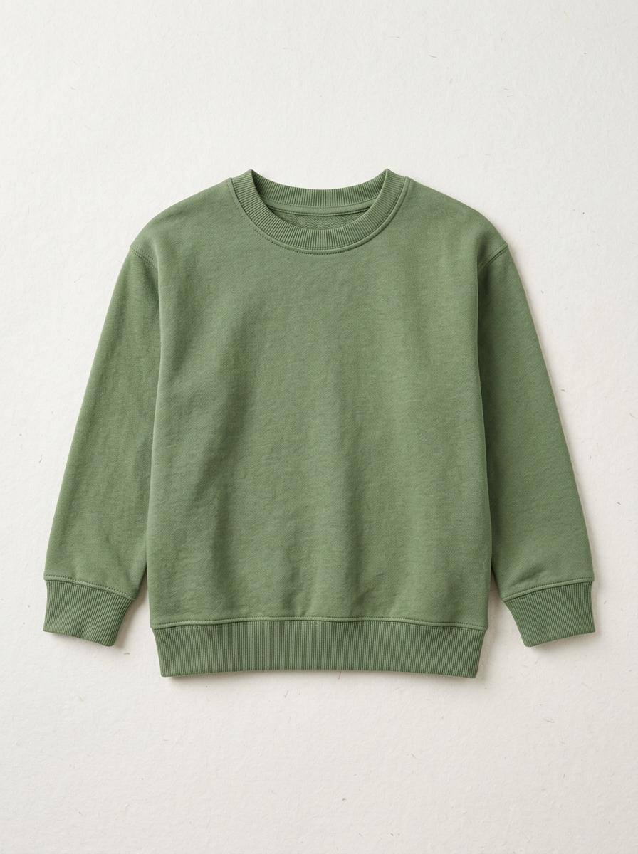 Playground Sweat in Moss Green laid flat